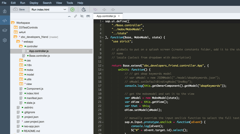 What's this trickery?!?! Is that MONOKAI for SAP Web IDE?!